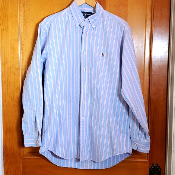 Ralph Lauren Other - RALPH LAUREN M CLASSIC FIT BLUE & RED STRIPPED LONGSLEVE BUTTON UP